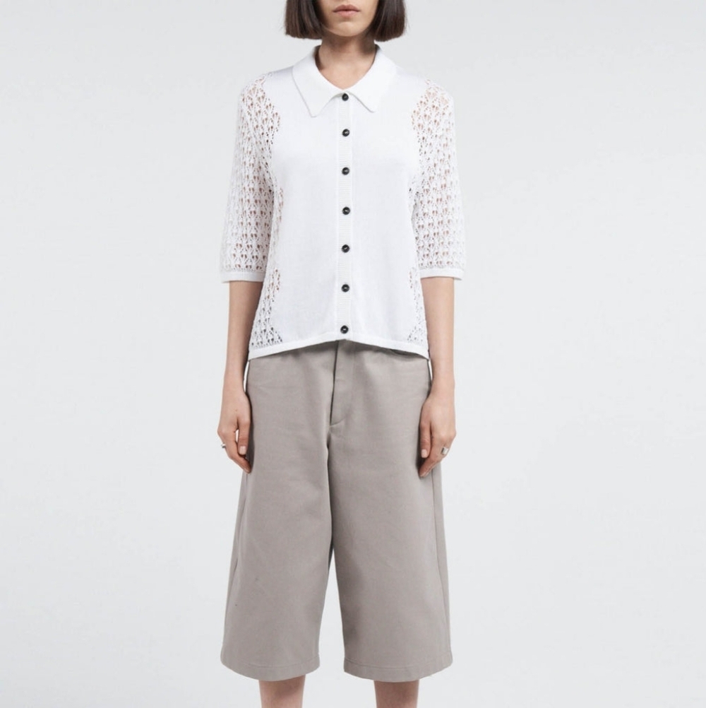 Big Sale! MARIA MCMANUS Lace Polo Cardigan